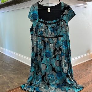 Sangria dress 18W blue and black